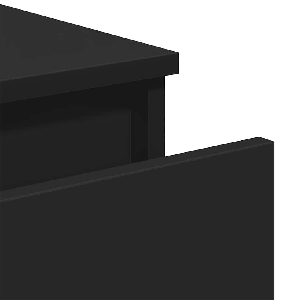 Komoda crna 60 x 35 x 76 cm od konstruiranog drva