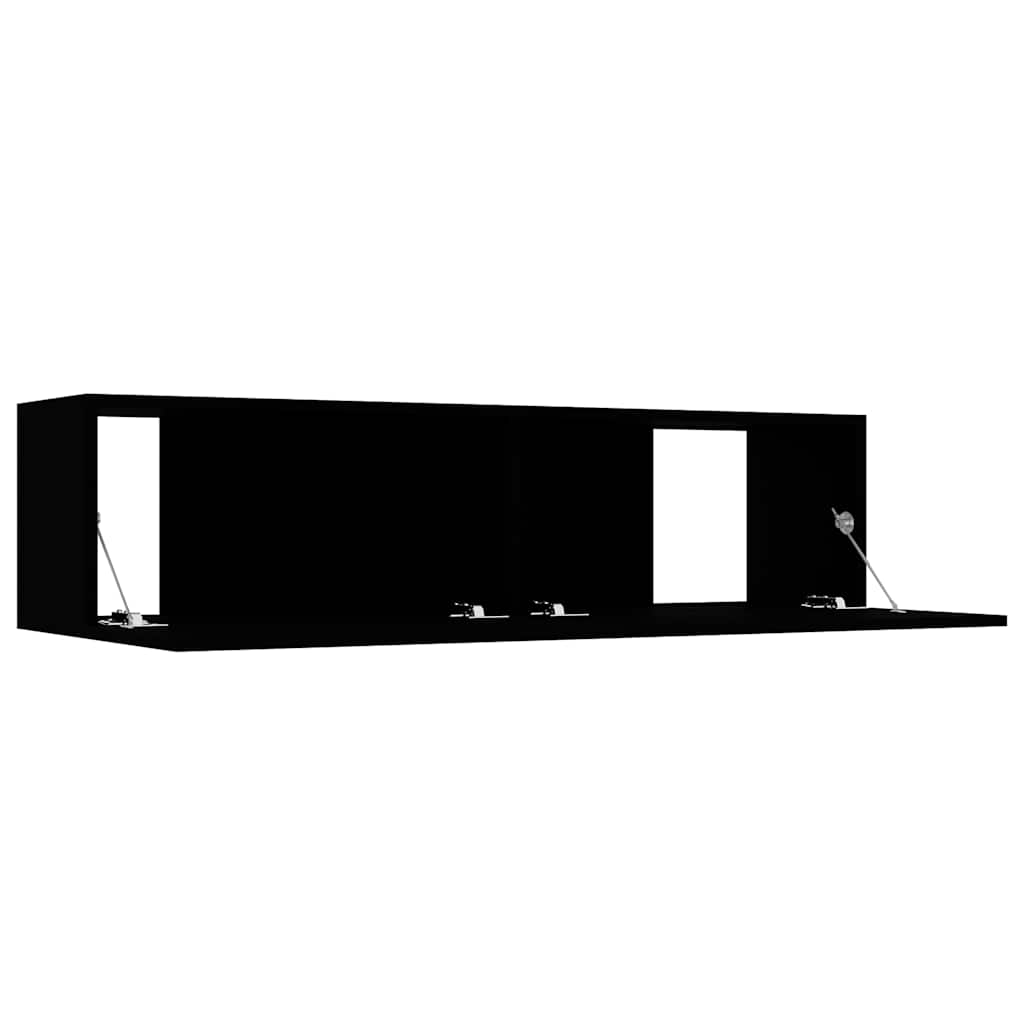 TV ormarić crni 120 x 30 x 30 cm od konstruiranog drva