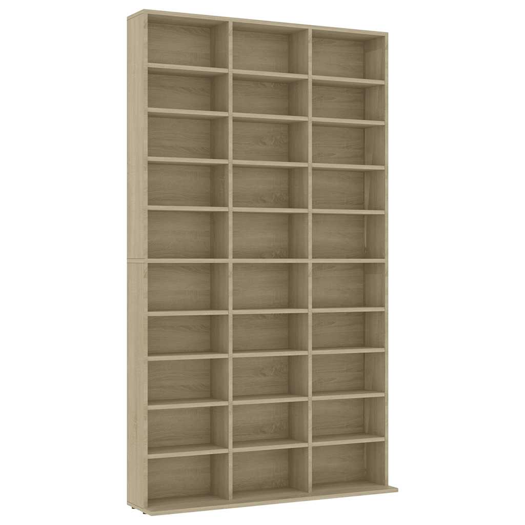 Ormarić za CD-ove boja hrasta 102x23x177,5 cm konstruirano drvo