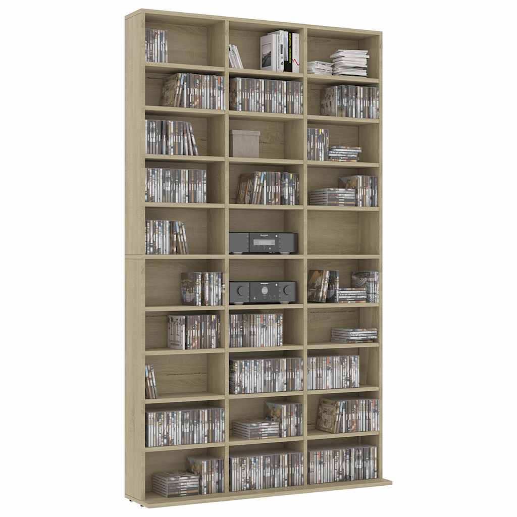 Ormarić za CD-ove boja hrasta 102x23x177,5 cm konstruirano drvo
