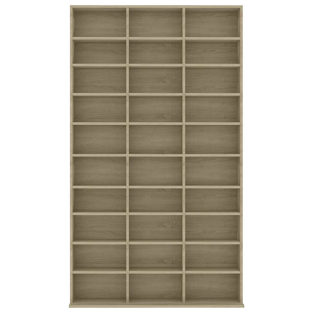 Ormarić za CD-ove boja hrasta 102x23x177,5 cm konstruirano drvo