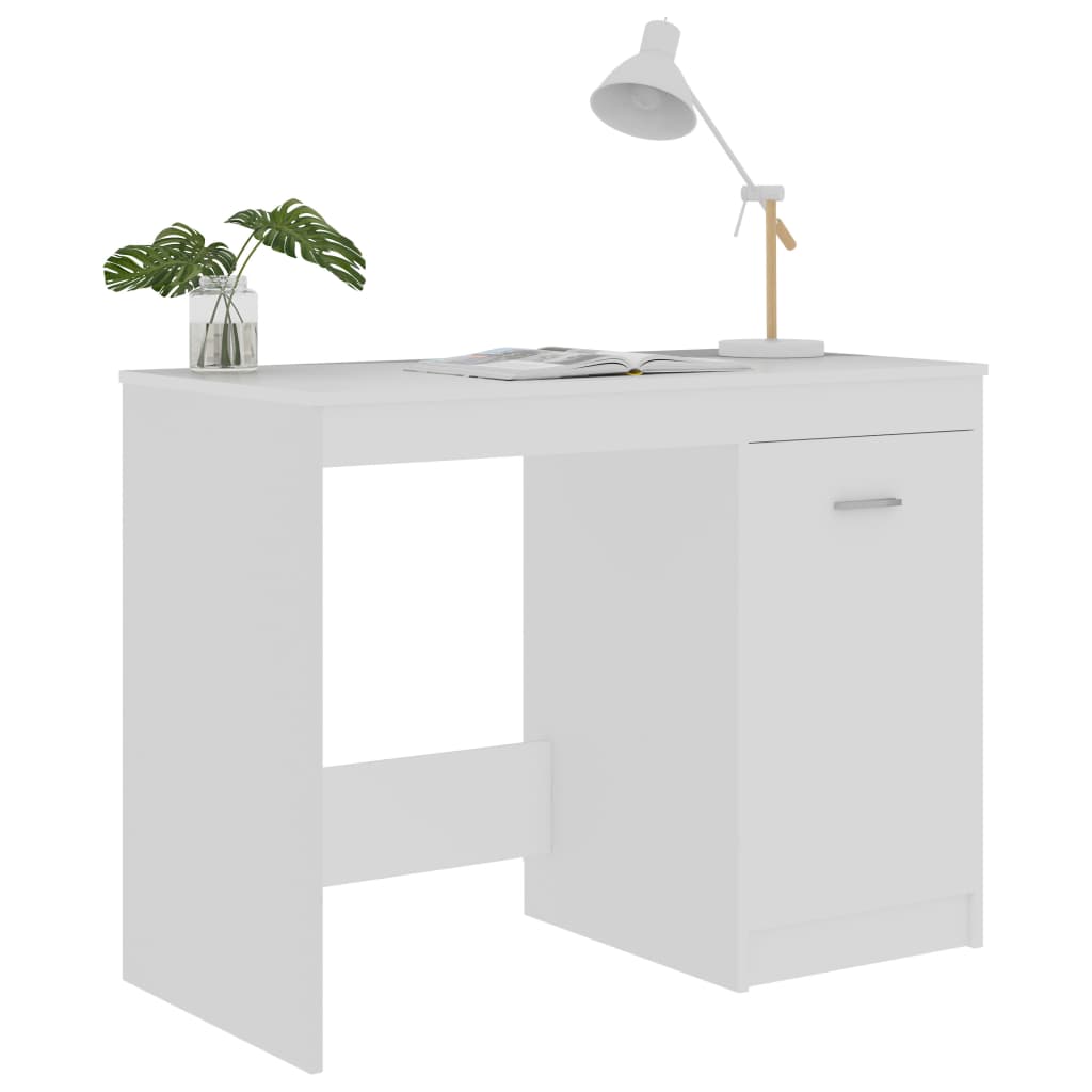 Radni stol bijeli 100 x 50 x 76 cm od konstruiranog drva