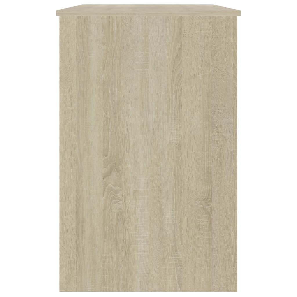 Radni stol bijeli i boja hrasta 100 x 50 x 76 cm od iverice