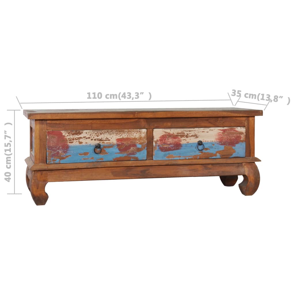 TV ormarić 110 x 35 x 40 cm od obnovljene tikovine
