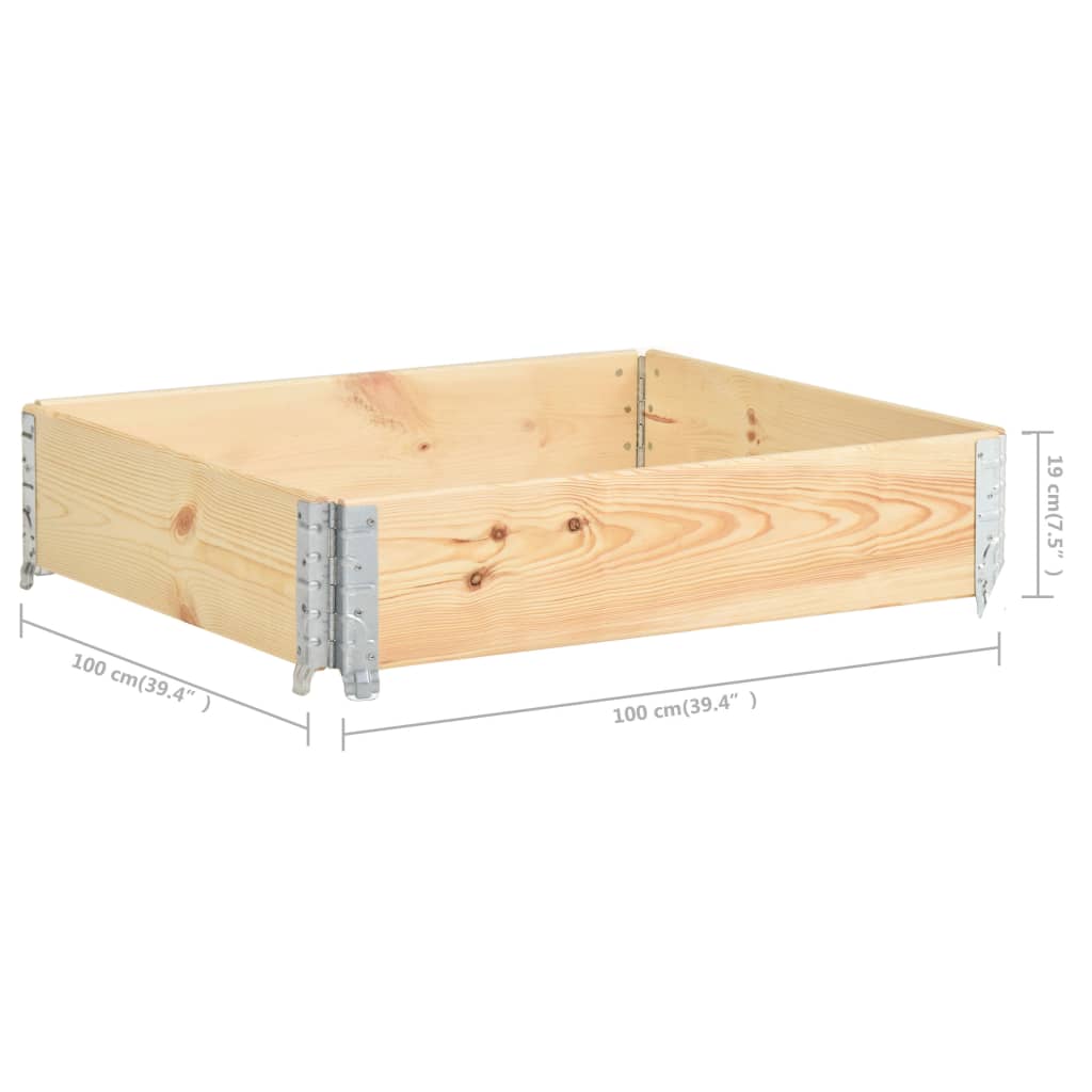 Okvir za palete 100 x 100 cm od masivne borovine