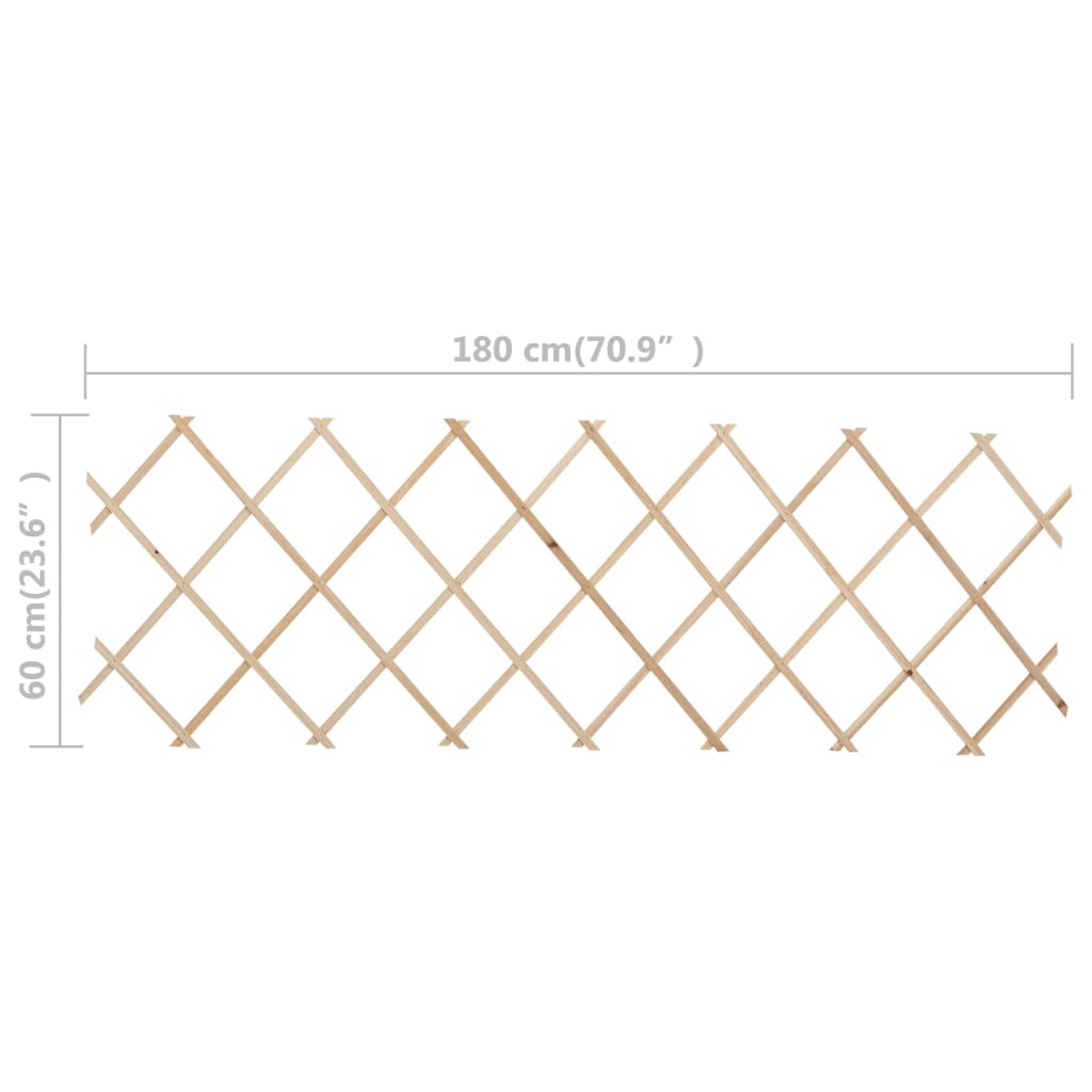 Rešetkaste ograde 5 kom od jelovine 180 x 60 cm