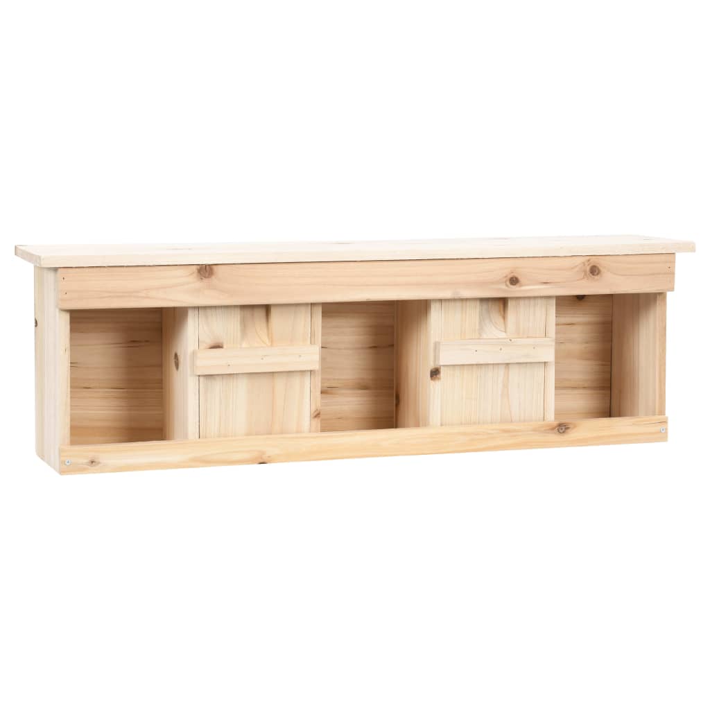 Kućica za vrapce s 5 odjeljaka 68 x 15 x 21 cm od jelovine