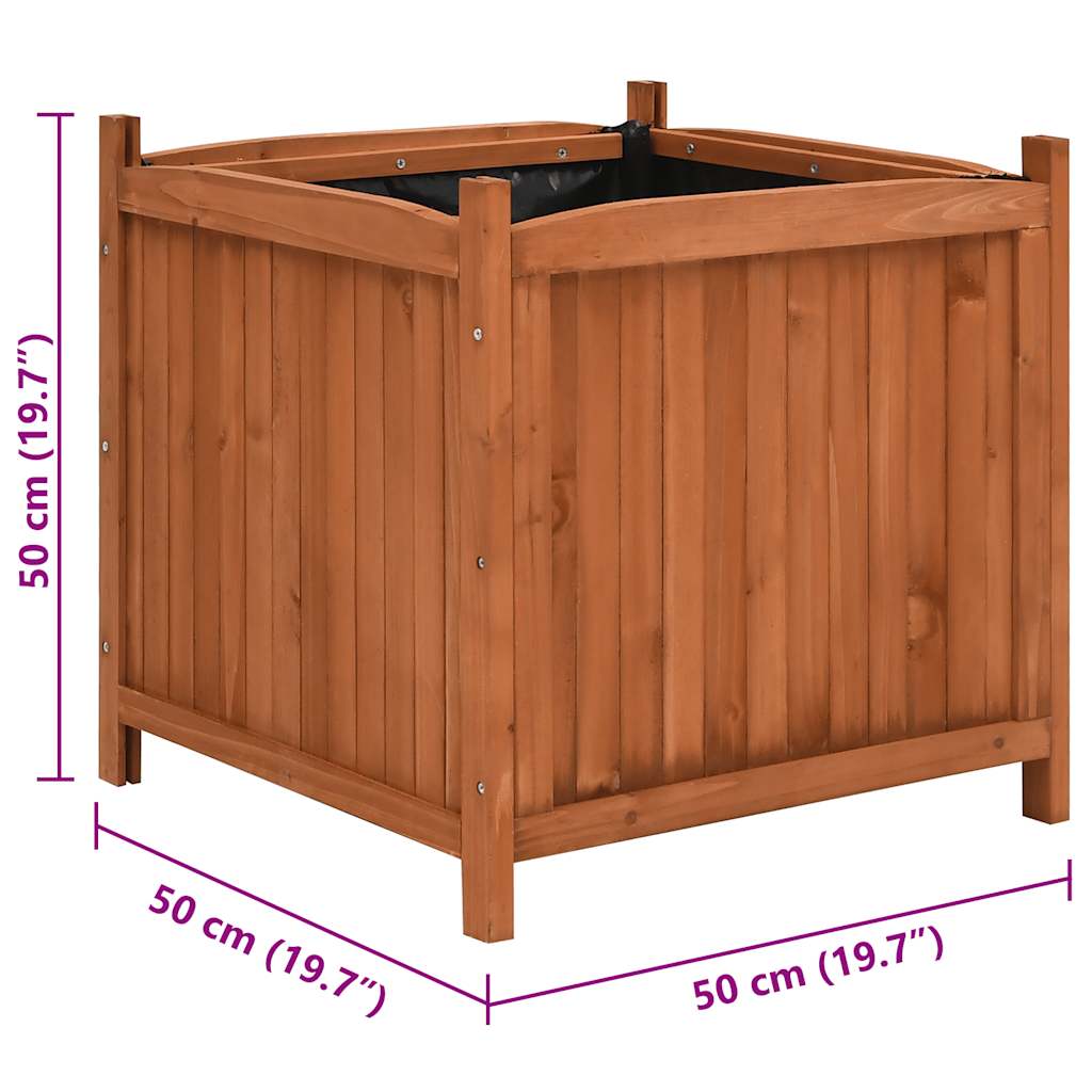 Povišene gredice 2 kom 50 x 50 x 50 cm od jelovine