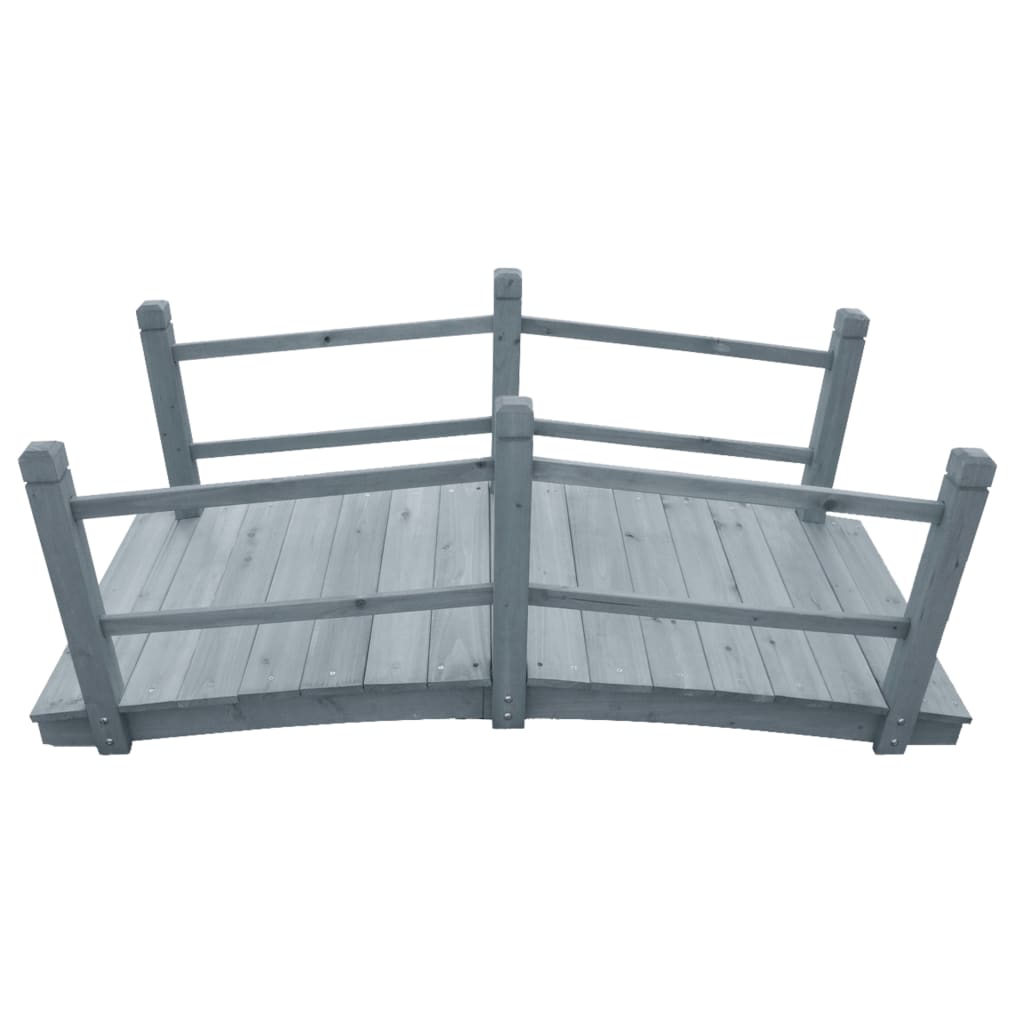 Vrtni most sivi 140 x 60 x 56 cm od masivne jelovine
