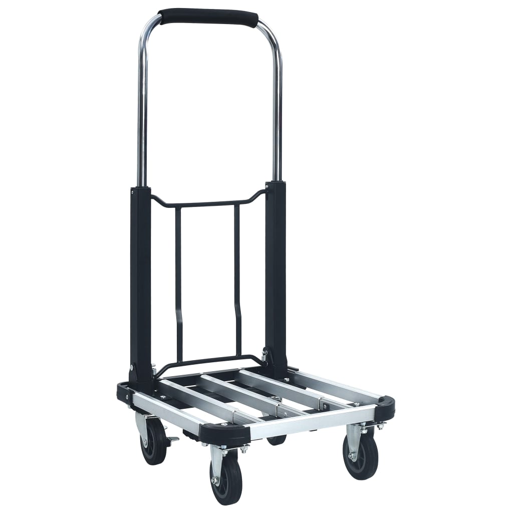 Sklopiva transportna kolica 150 kg aluminijska srebrna