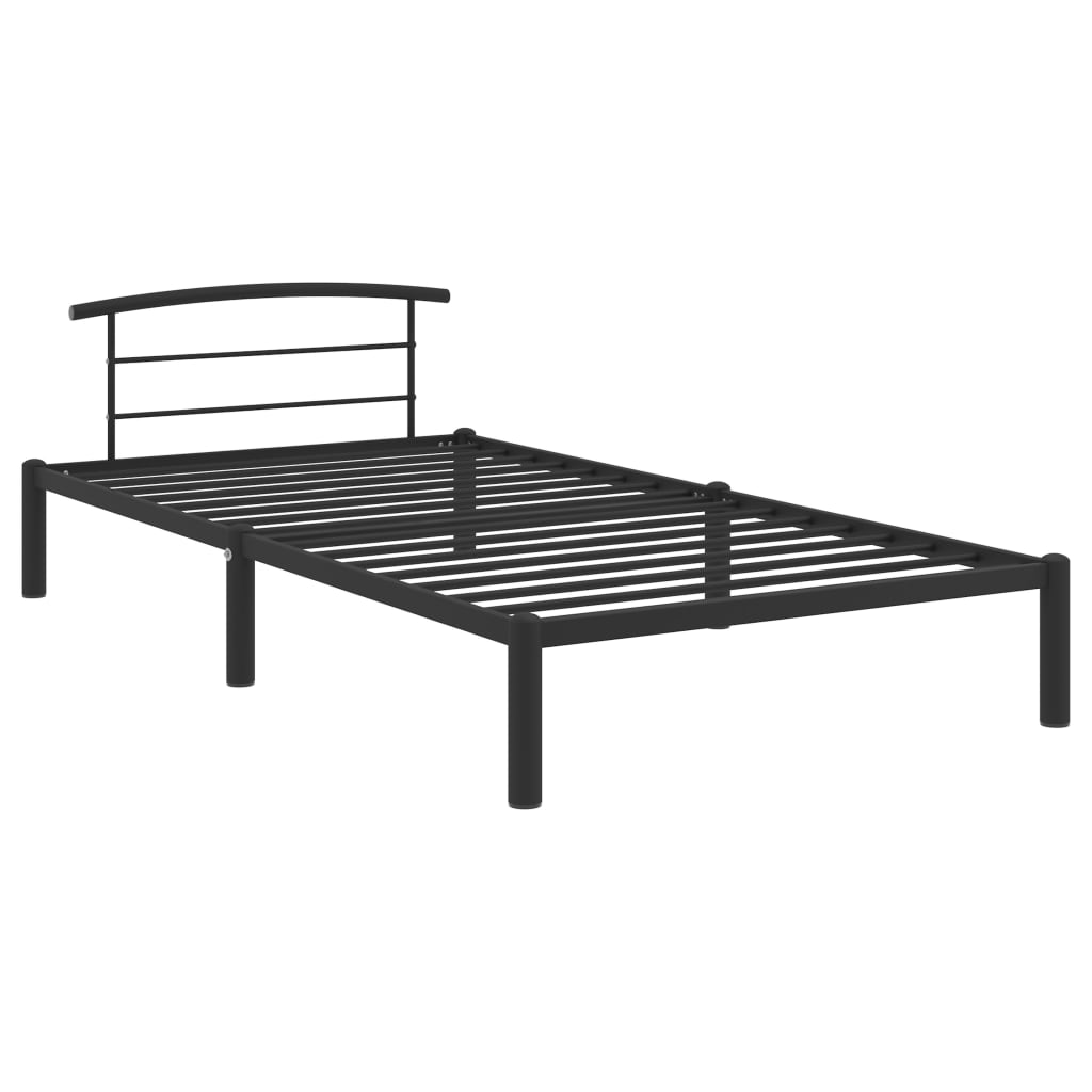 Okvir za krevet crni metalni 90 x 200 cm