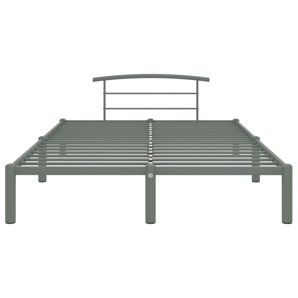 Okvir za krevet sivi metalni 160 x 200 cm
