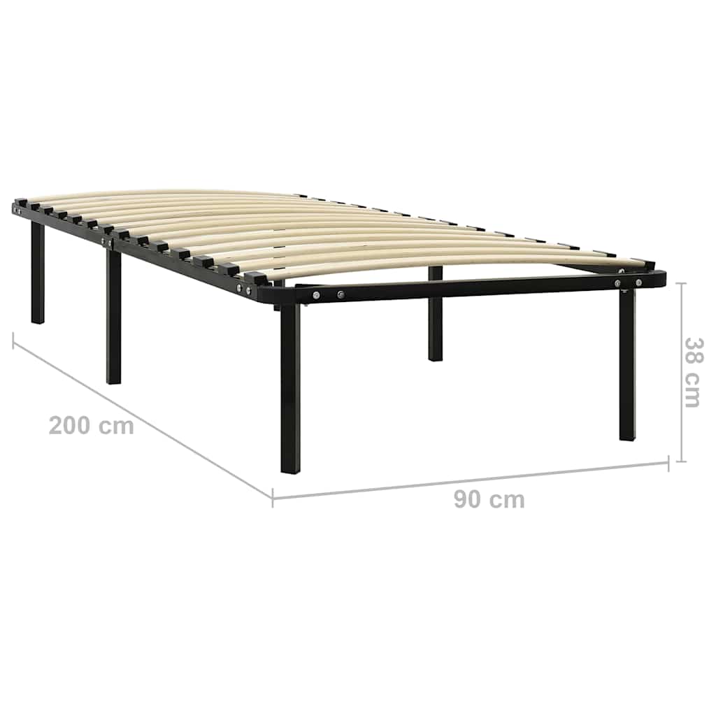 Okvir za krevet crni metalni 90 x 200 cm