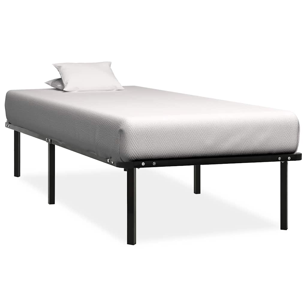 Okvir za krevet crni metalni 100 x 200 cm