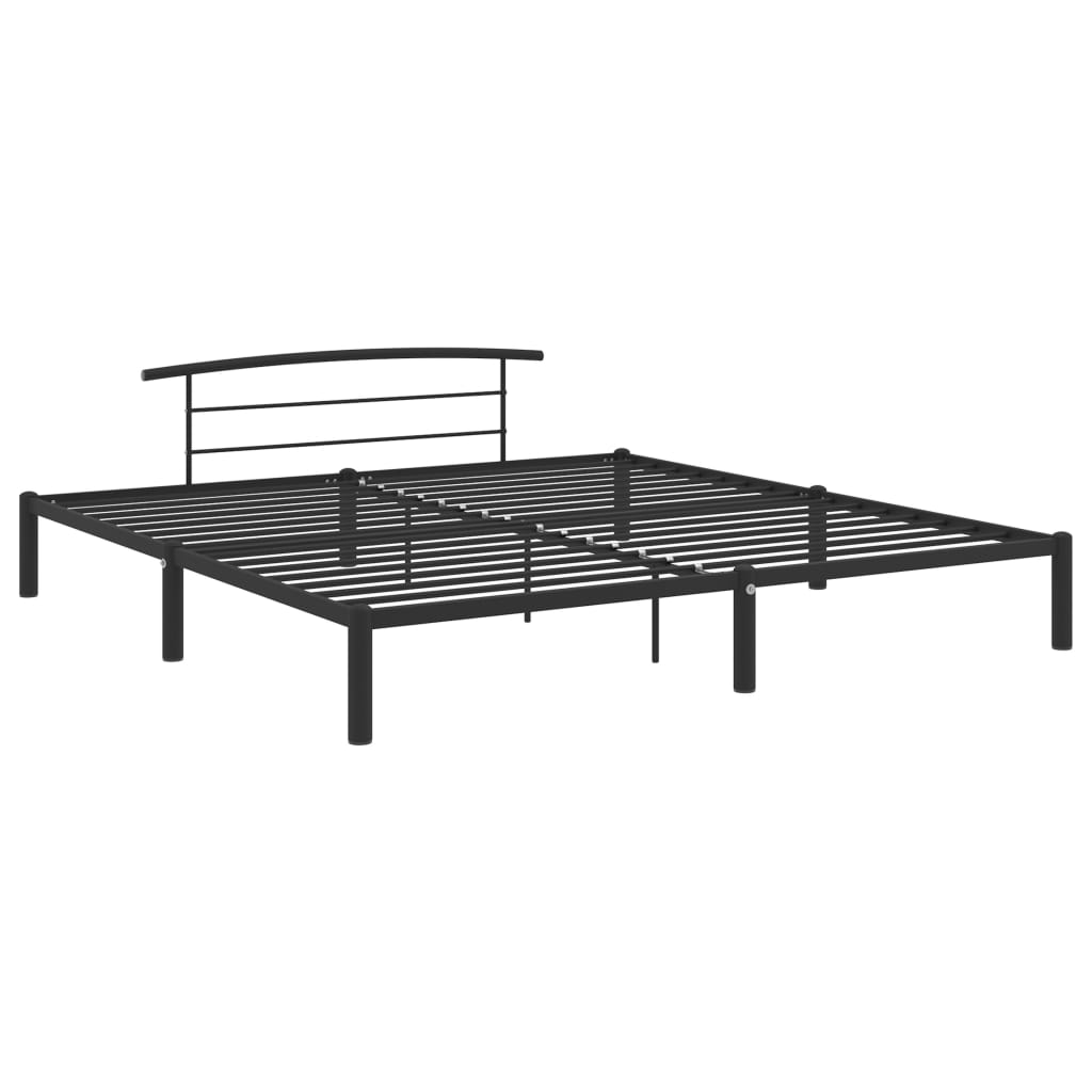 Okvir za krevet crni metalni 200 x 200 cm