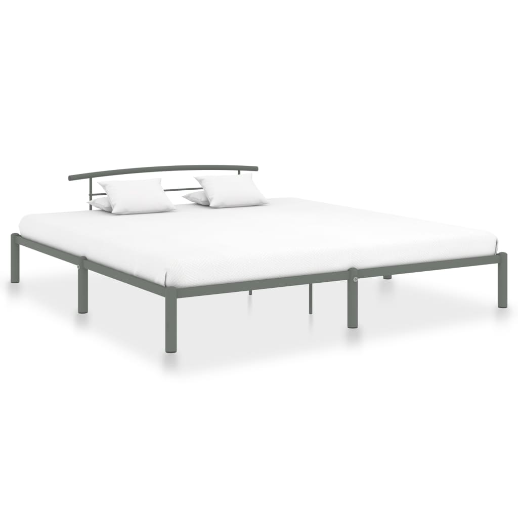 Okvir za krevet sivi metalni 200 x 200 cm