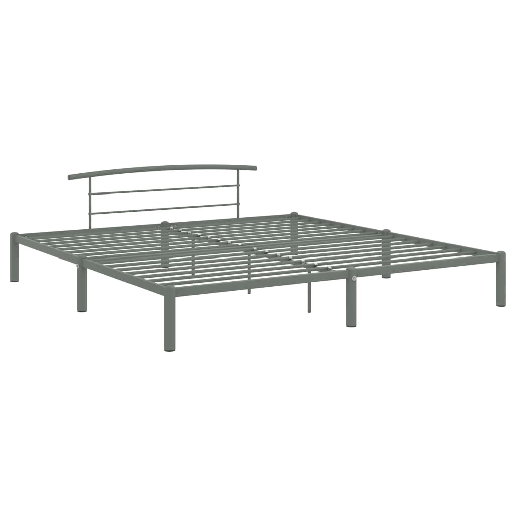 Okvir za krevet sivi metalni 200 x 200 cm