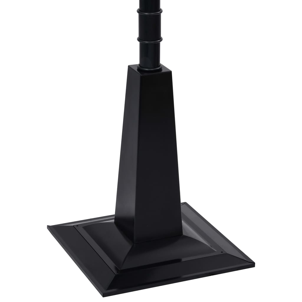 Ulična svjetiljka s Djedom Mrazom crno-crvena 81x40x188 cm PVC