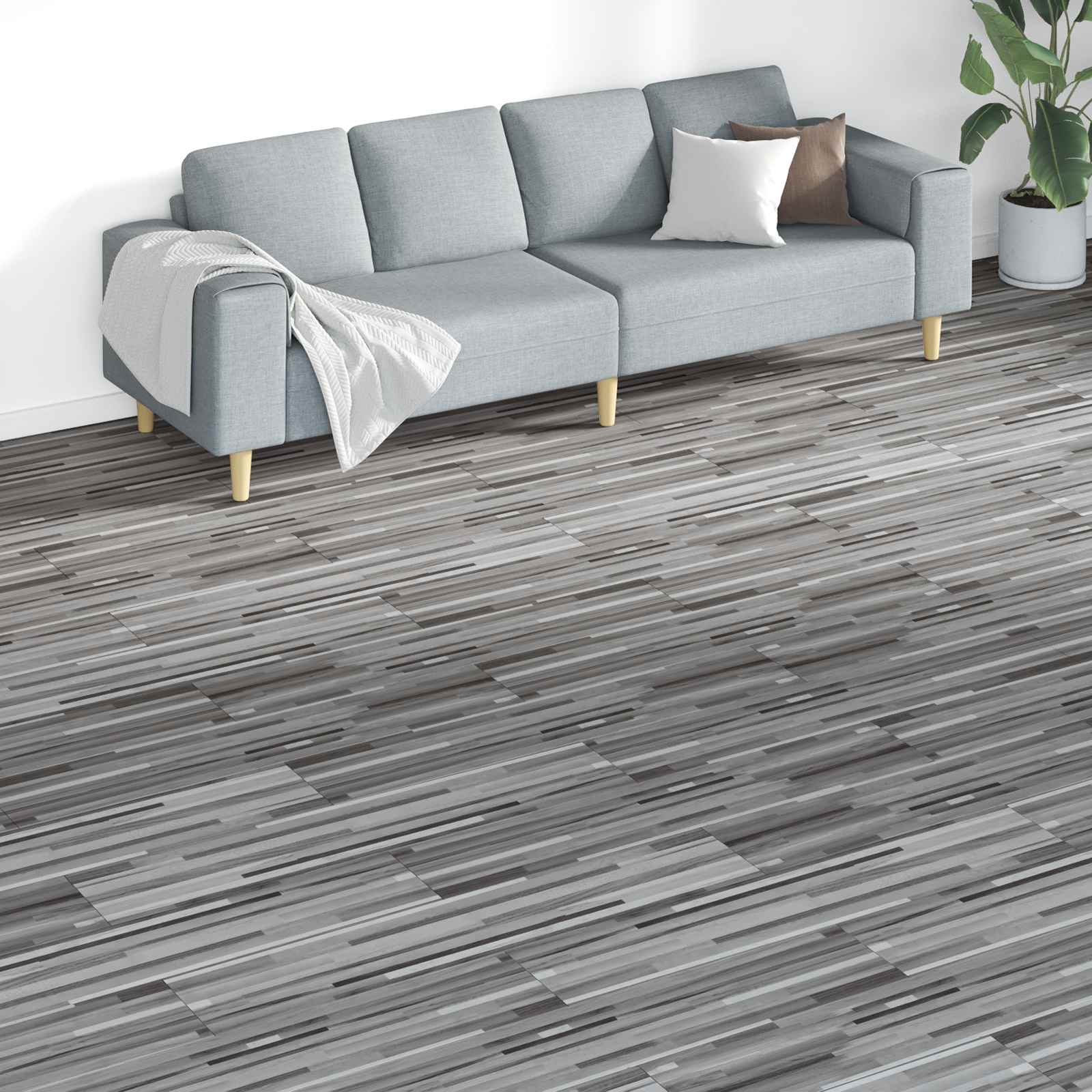 Podne daske 18 pcs Sivi 5,26 m² PVC