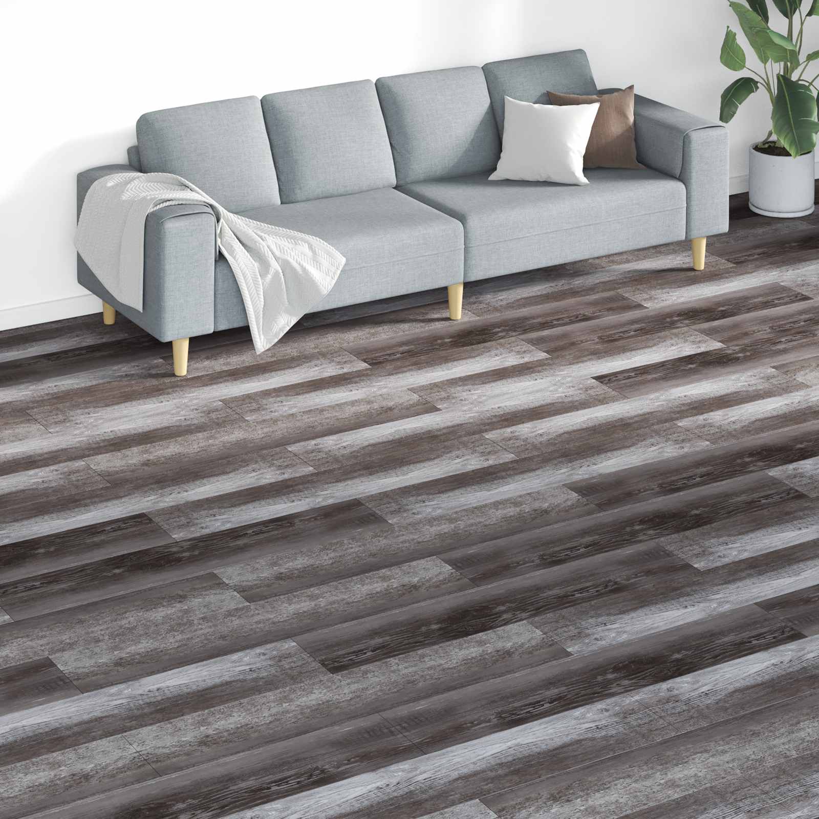 Podne daske 18 pcs Smeđa 5,26 m² PVC