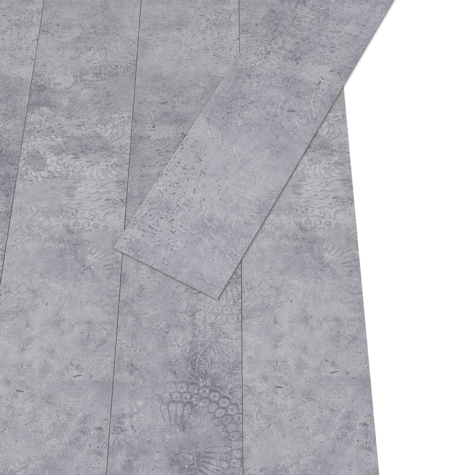 Samoljepljiva podna daska 32 pcs Cement sivi 4,46 m² PVC