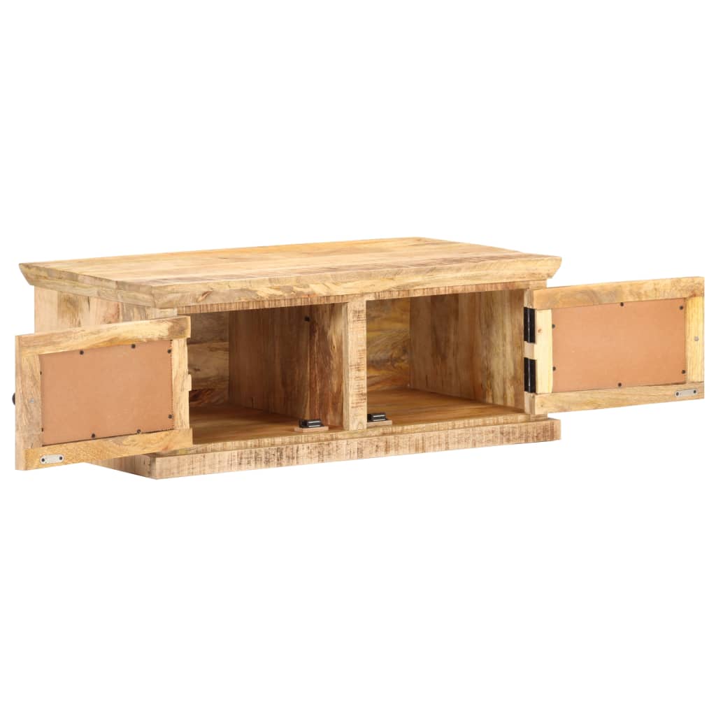 Stolić za kavu 90x50x35 cm masivno drvo manga i prirodna trska