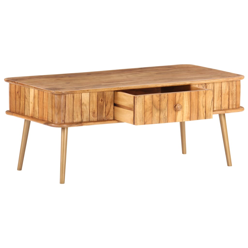Stolić za kavu 100 x 50 x 40 cm od masivnog drva bagrema