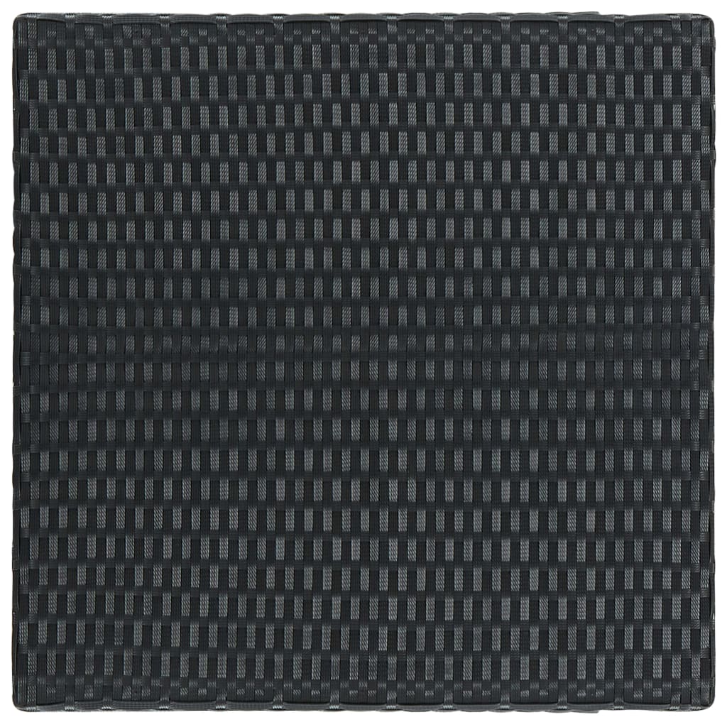 Vrtni barski stol crni 60,5 x 60,5 x 110,5 cm od poliratana