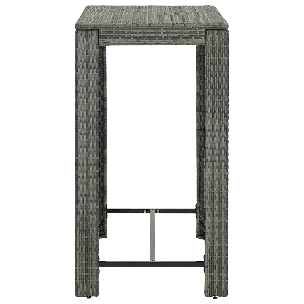 Vrtni barski stol sivi 100 x 60,5 x 110,5 cm od poliratana