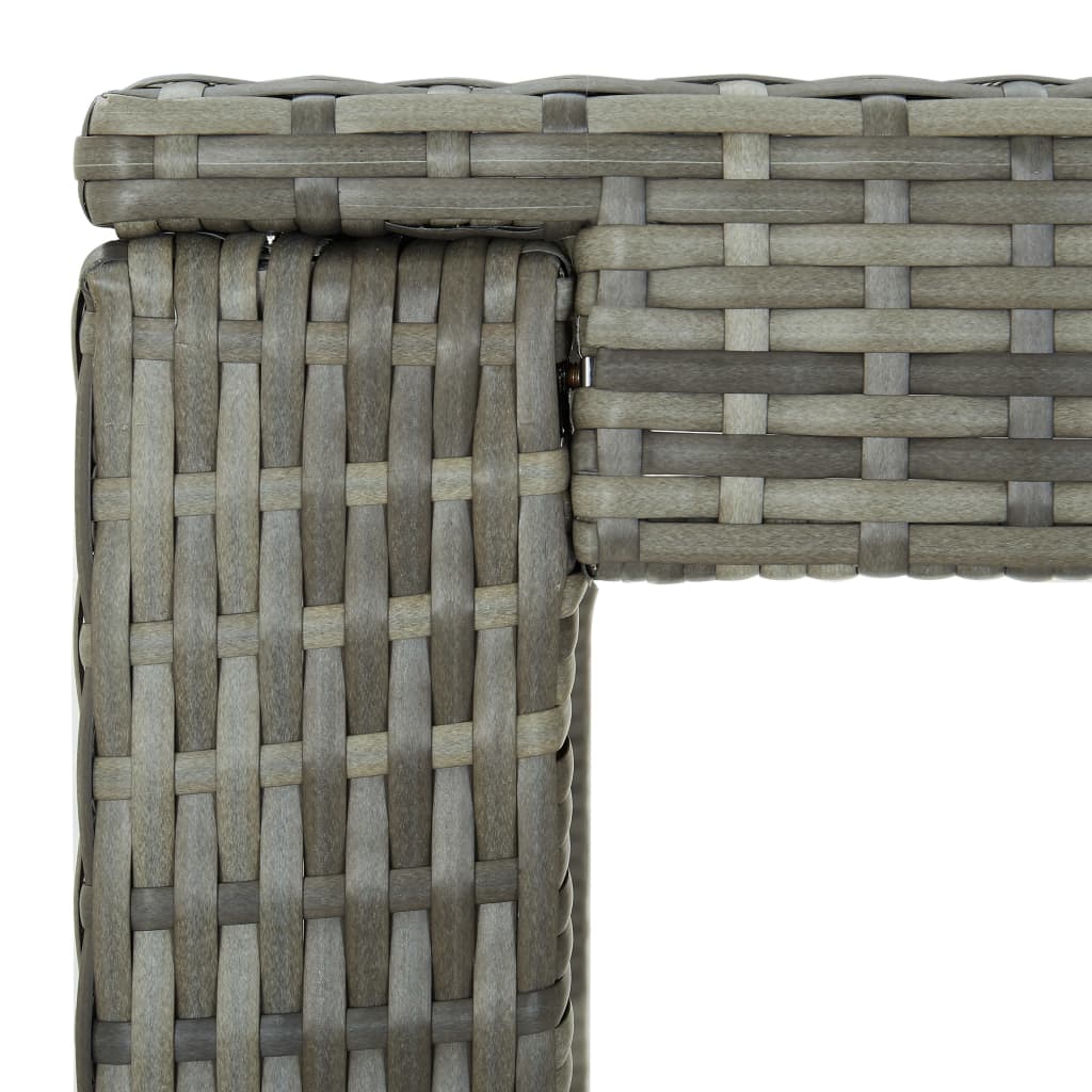 Vrtni barski stol sivi 100 x 60,5 x 110,5 cm od poliratana