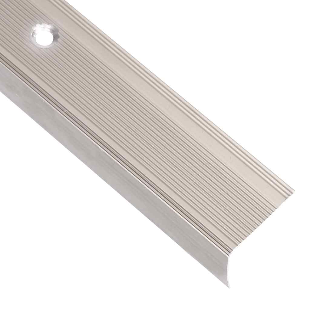 Rubnjaci za stepenice L-oblika 15 kom aluminijski 90 cm bež