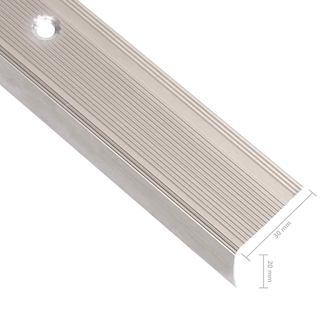 Rubnjaci za stepenice L-oblika 15 kom aluminijski 90 cm bež
