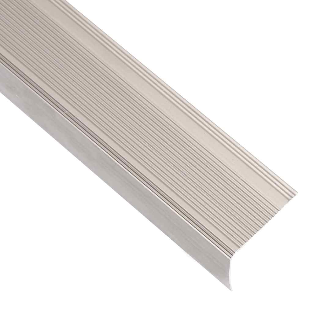 Rubnjaci za stepenice L-oblika 5 kom aluminijski 100 cm bež