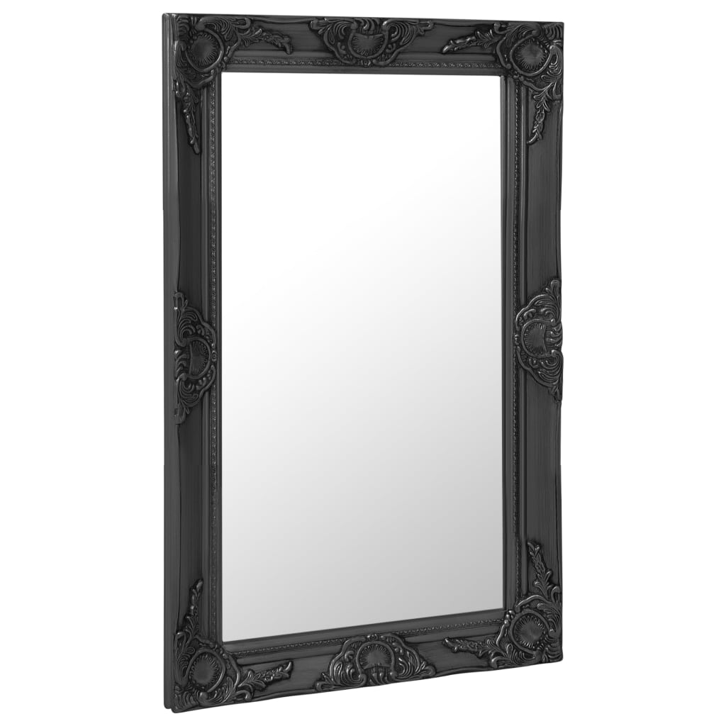 Zidno ogledalo u baroknom stilu 50 x 80 cm crno