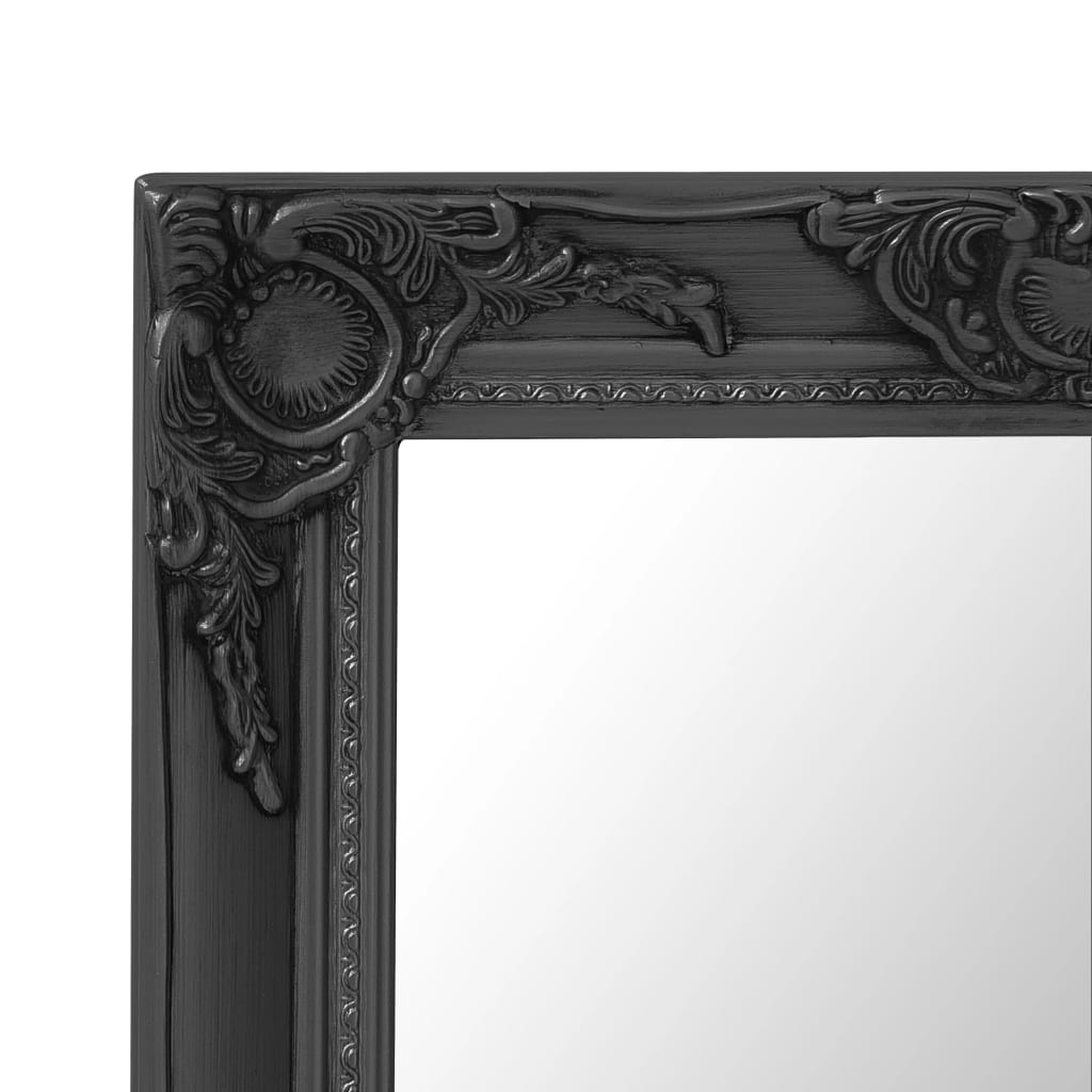 Zidno ogledalo u baroknom stilu 50 x 80 cm crno