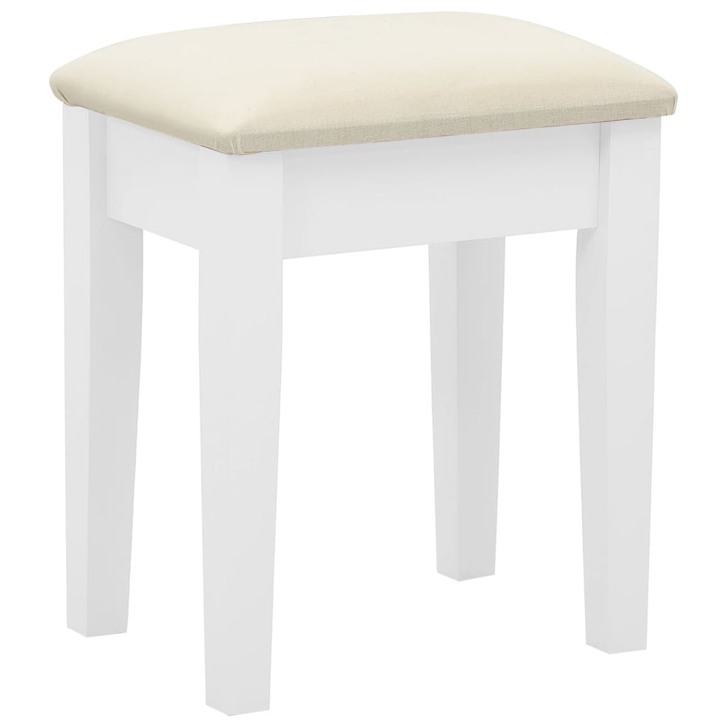 Toaletni stolić sa stolcem bijeli 65x36x128 cm paulovnija i MDF