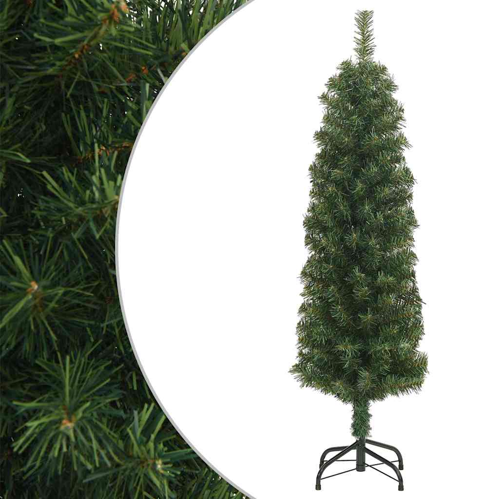 Tanko umjetno božićno drvce sa stalkom zeleno 150 cm PVC