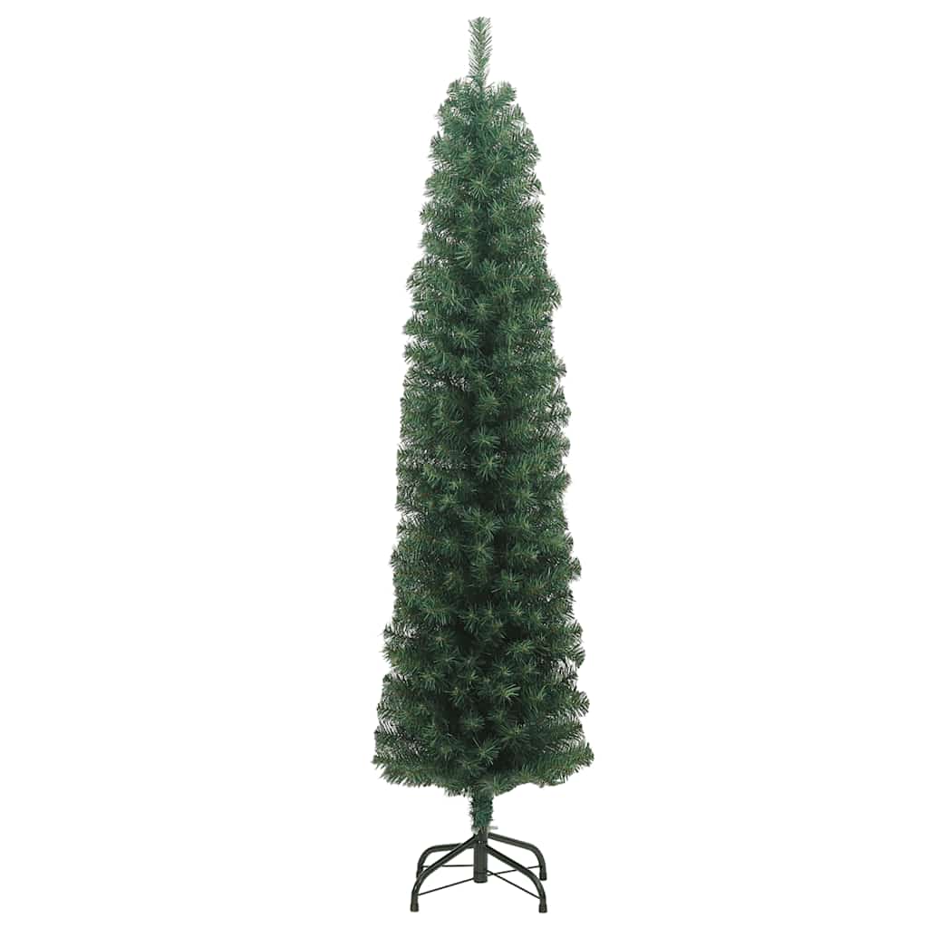 Tanko umjetno božićno drvce sa stalkom zeleno 210 cm PVC