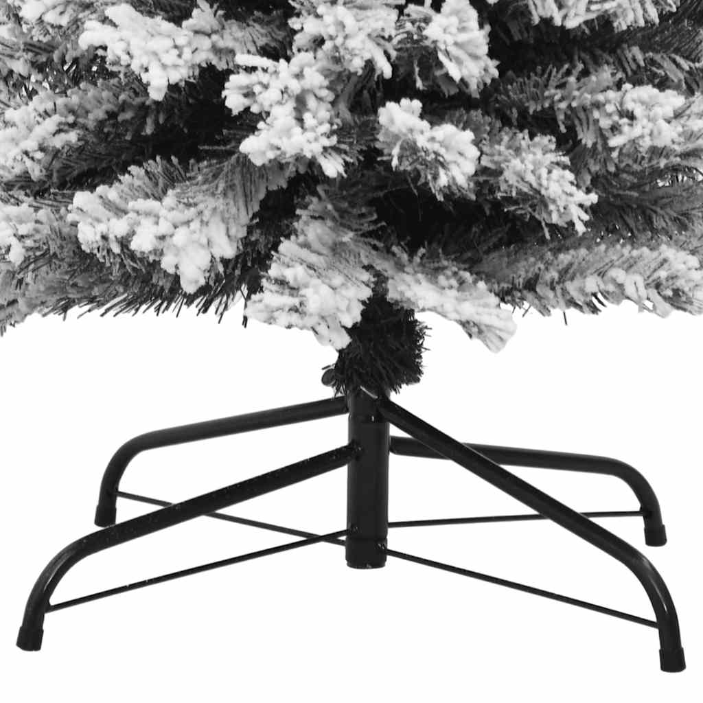 Tanko umjetno božićno drvce sa snijegom zeleno 180 cm PVC