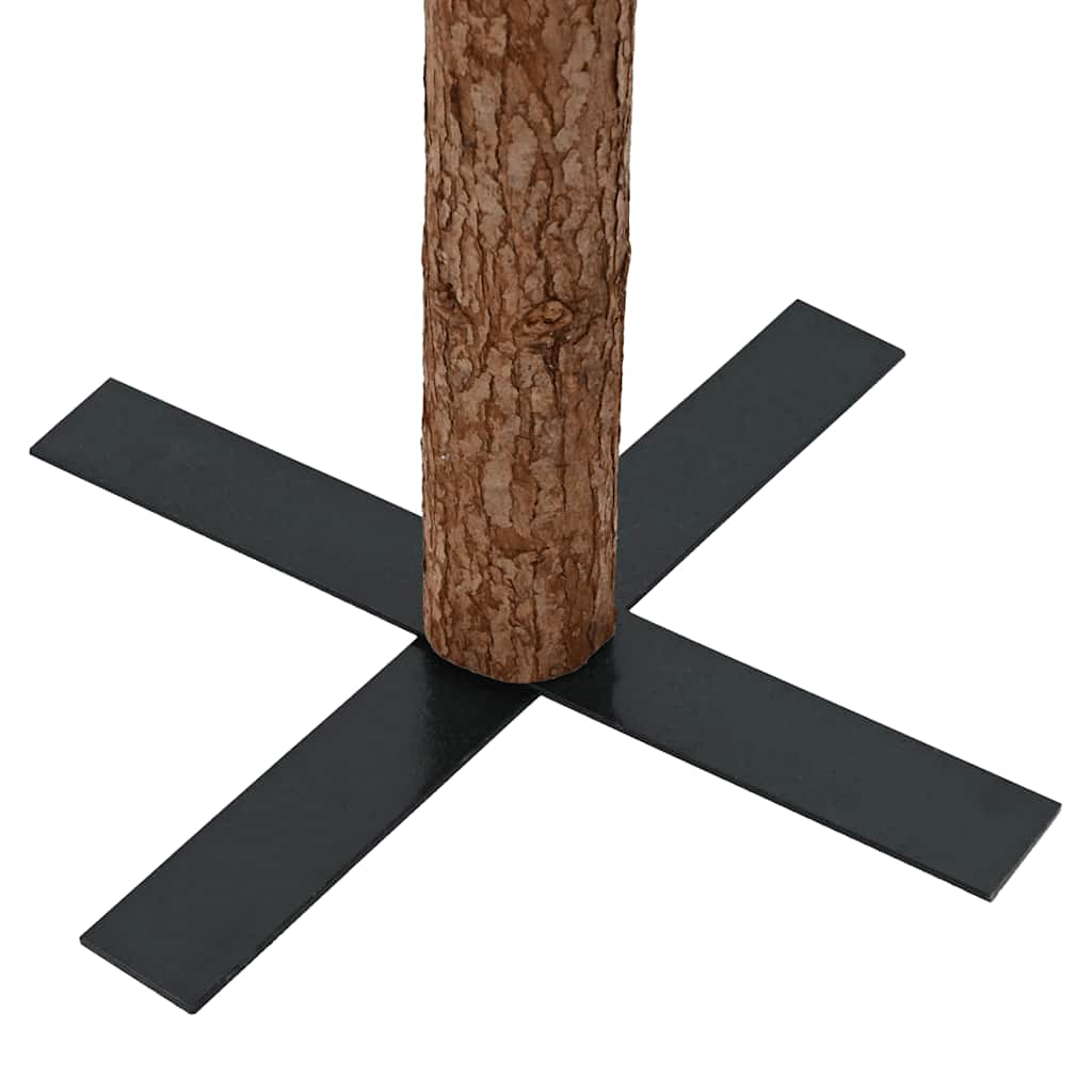 Tanko božićno drvce s pravim drvom i šiškama zeleno 150 cm PVC