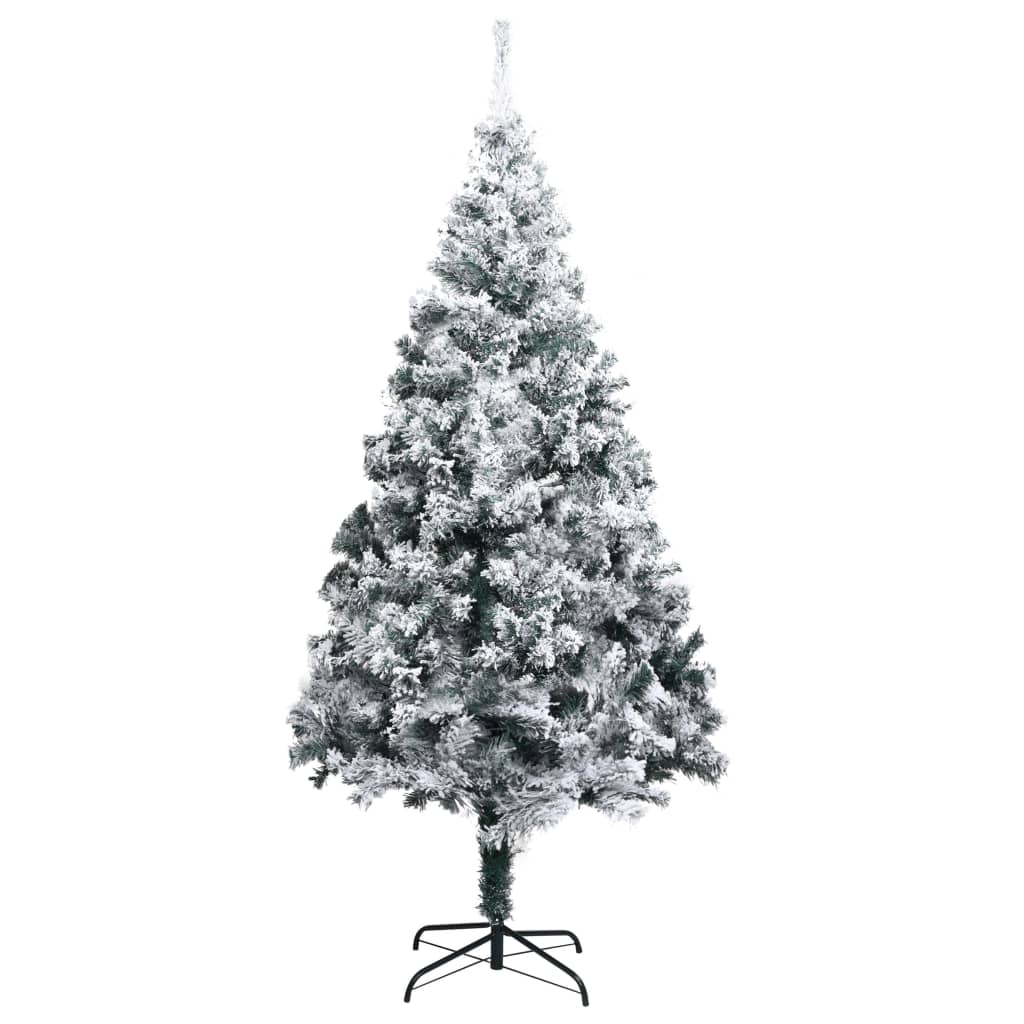 Umjetno božićno drvce sa snijegom zeleno 210 cm PVC