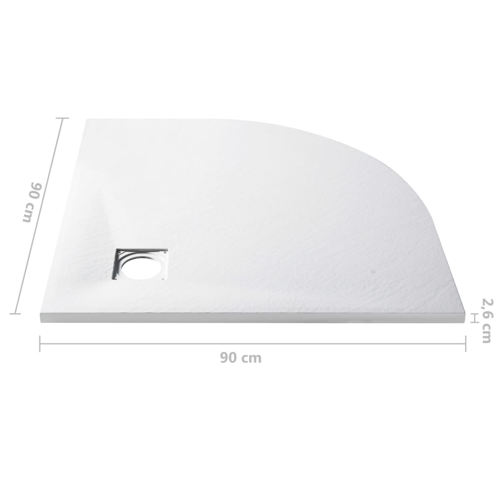 Tuš-kada SMC bijela 90 x 90 cm