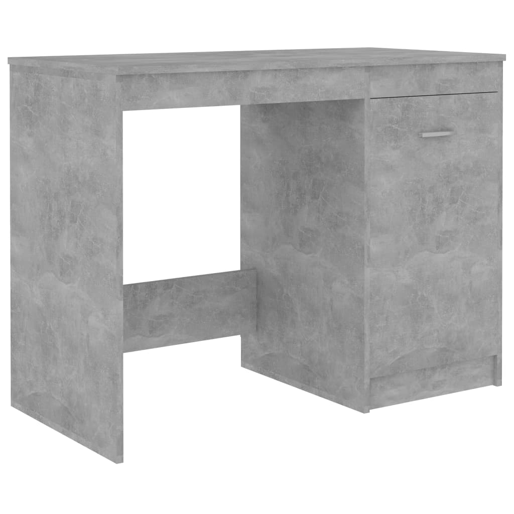 Radni stol siva boja betona 140 x 50 x 76 cm konstruirano drvo
