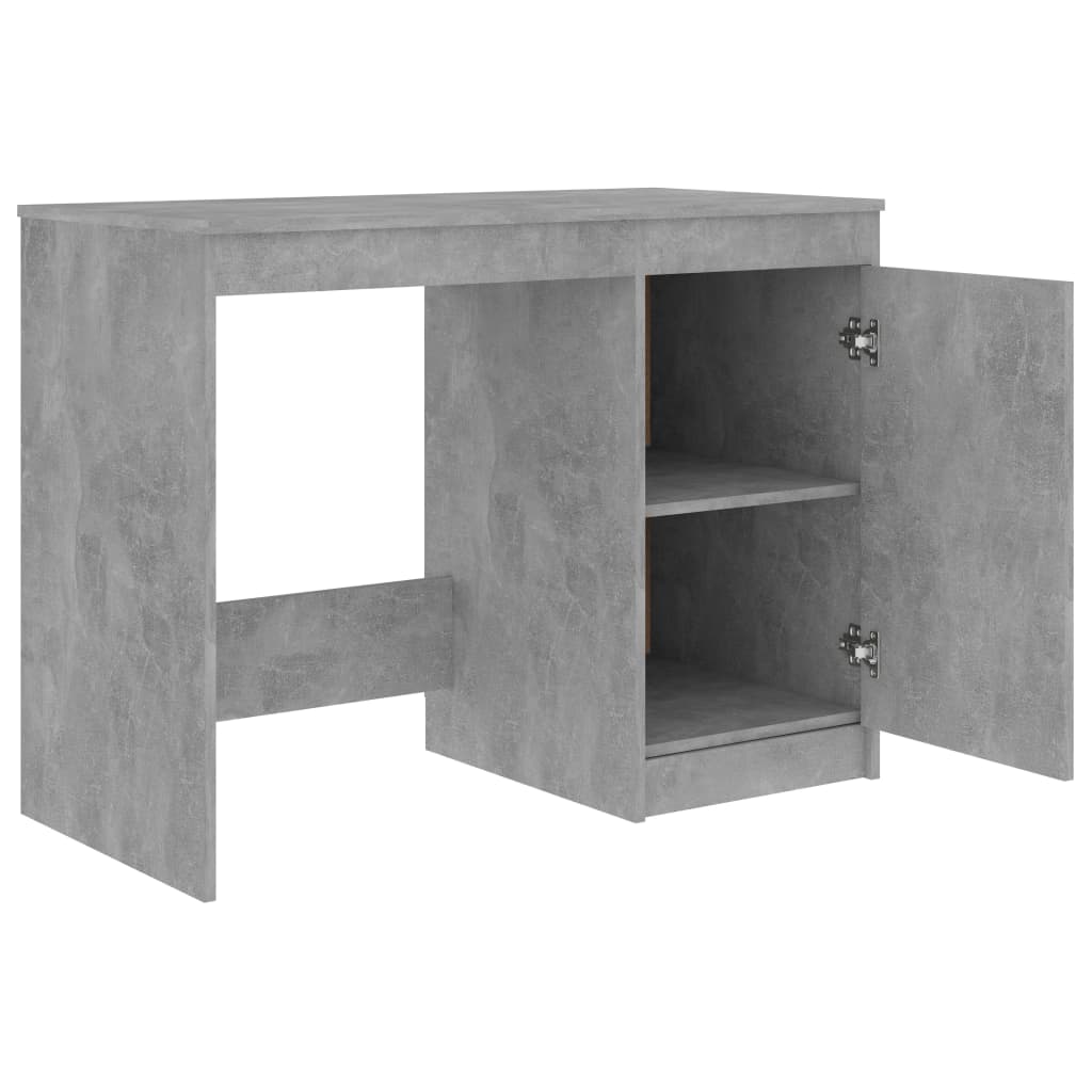 Radni stol siva boja betona 140 x 50 x 76 cm konstruirano drvo