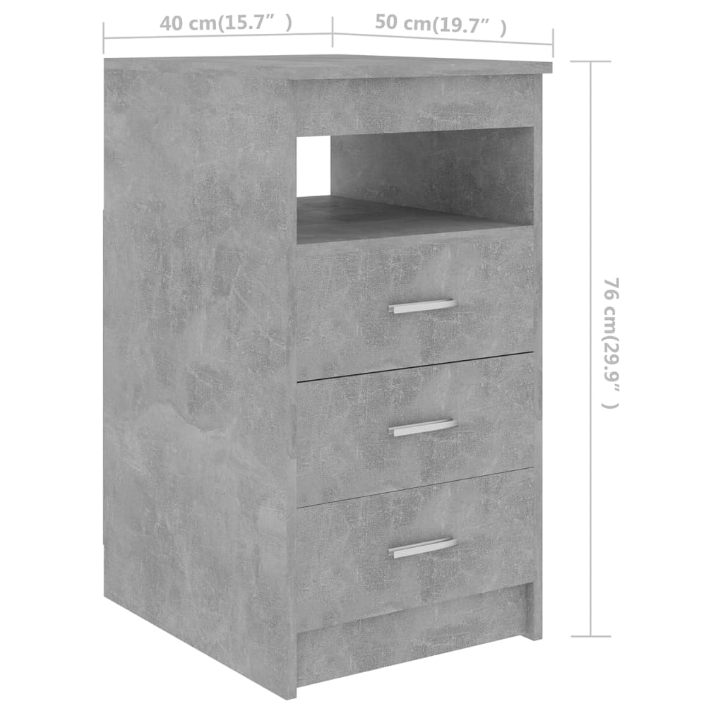Radni stol siva boja betona 140 x 50 x 76 cm konstruirano drvo
