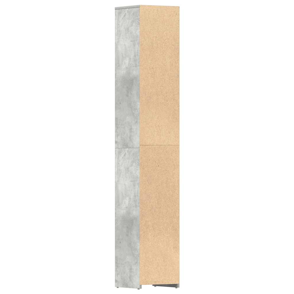 Kupaonski ormarić boja betona 30x30x183,5 cm konstruirano drvo