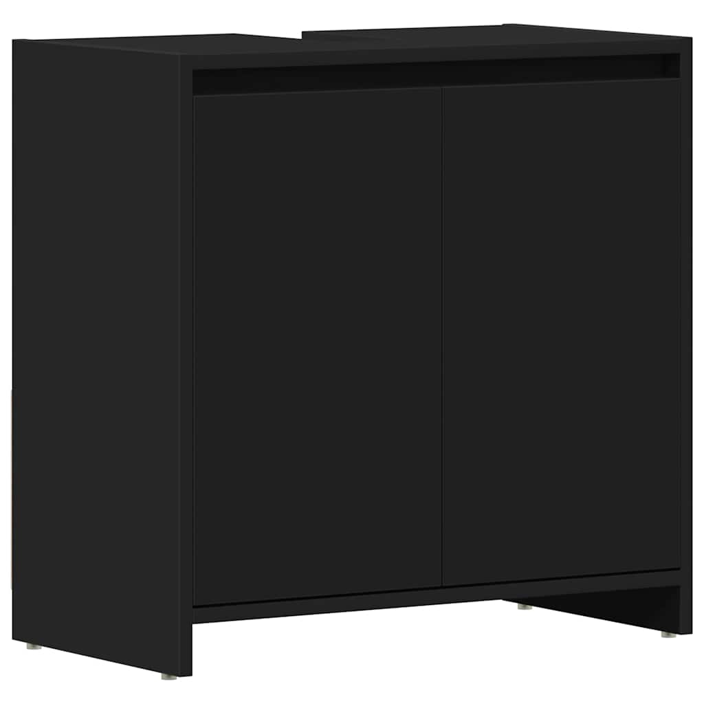Kupaonski ormarić crni 60 x 33 x 61 cm od konstruiranog drva