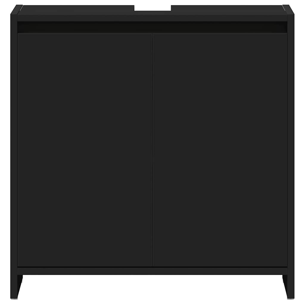 Kupaonski ormarić crni 60 x 33 x 61 cm od konstruiranog drva