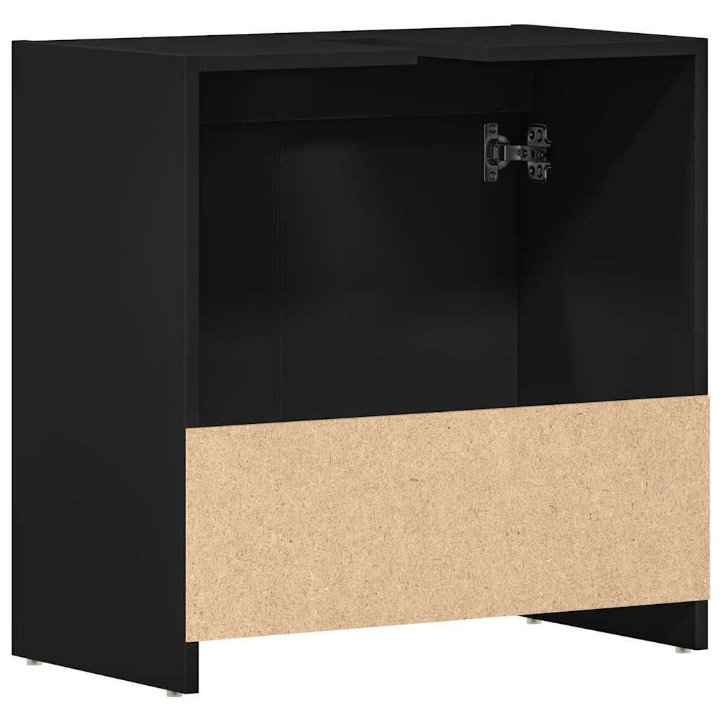Kupaonski ormarić crni 60 x 33 x 61 cm od konstruiranog drva