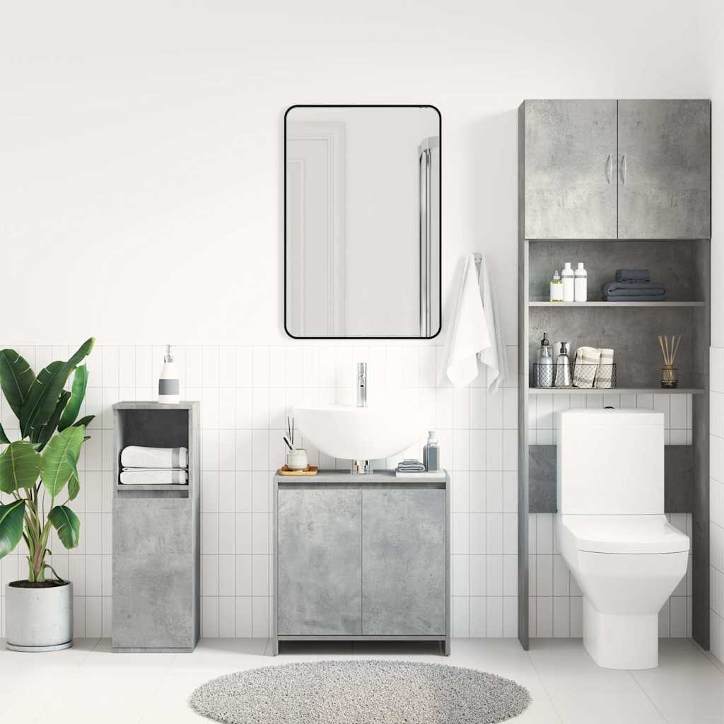 Kupaonski ormarić boja betona 60x33x61 cm od konstruiranog drva